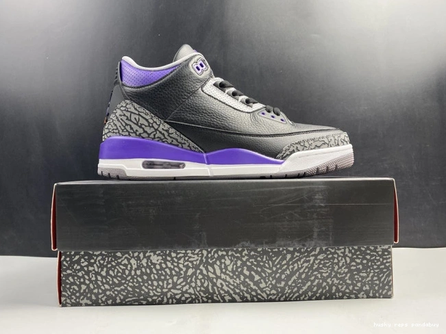 Cheap Husky Retro 050 Jordan 3 Air Black Court CT8532 Purple 0718